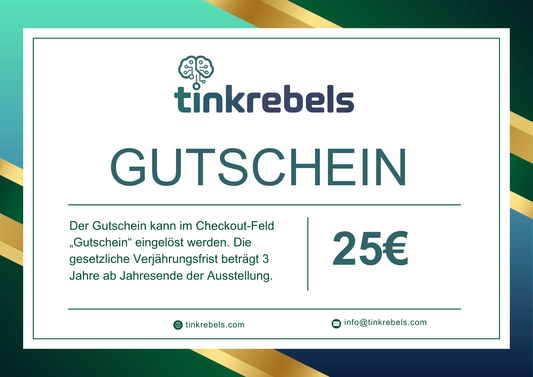 Gutschein 25 Euro - KI Programme - Tinkrebels - Tinkrebels.com