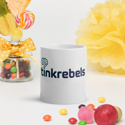Weiße, glänzende Tasse - Tinkrebels.com